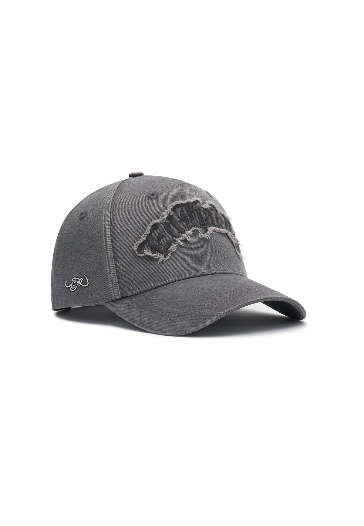 Ed Hardy Distressed Gothic 6 Panel Grey Cap - OnSize