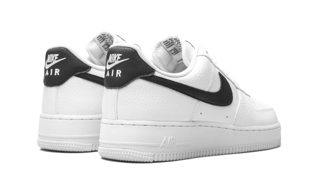 Nike Air Force 1 Low '07 White Black Pebbled Leather - OnSize
