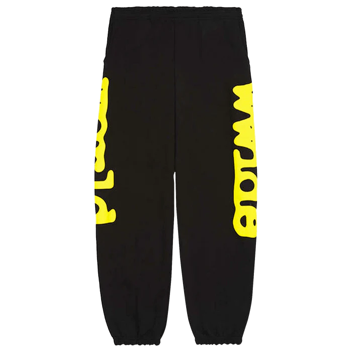 Sp5der Beluga Sweatpants Onyx/Yellow - OnSize