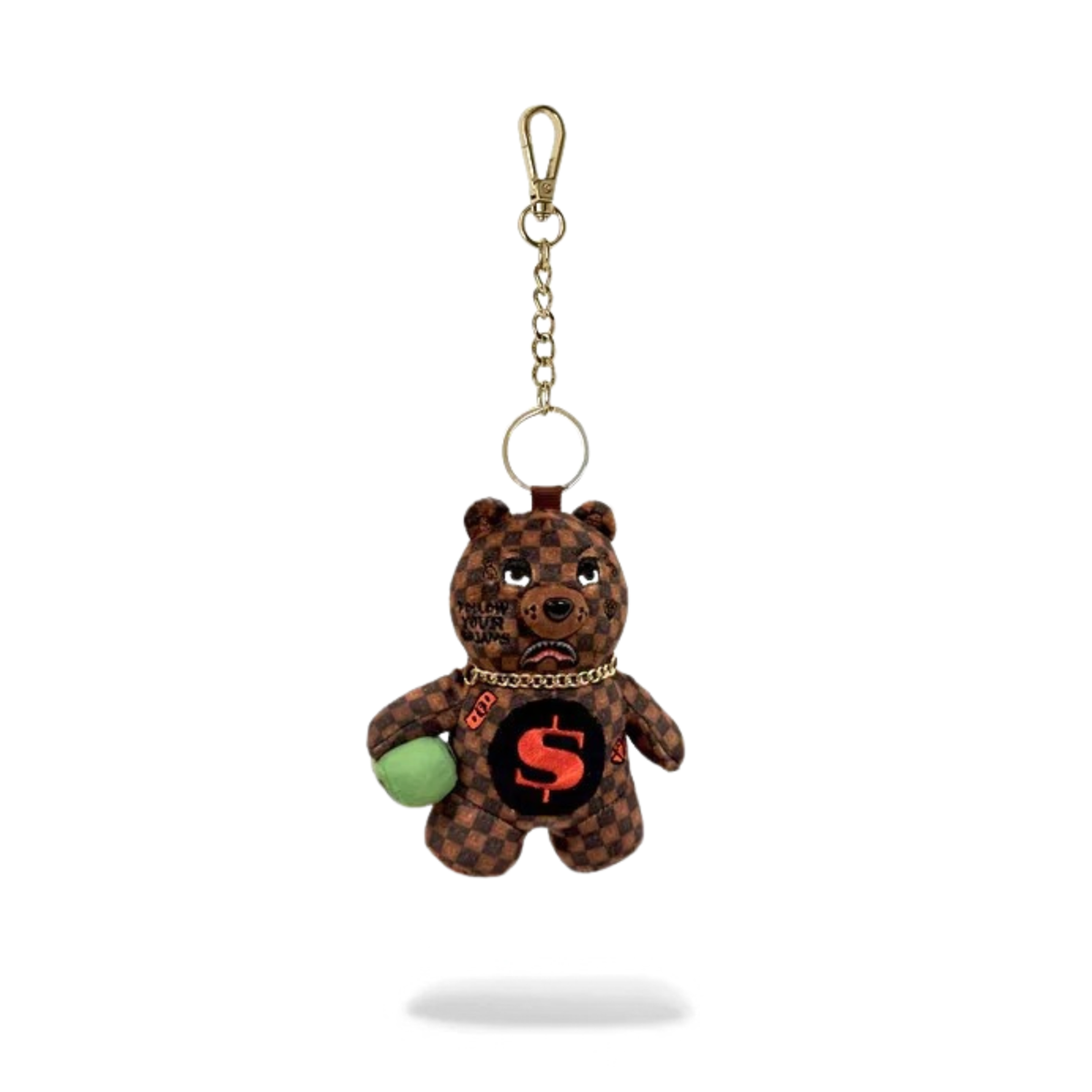 Sprayground SIP WTF Bubbly Bear Keychain Brown - OnSize