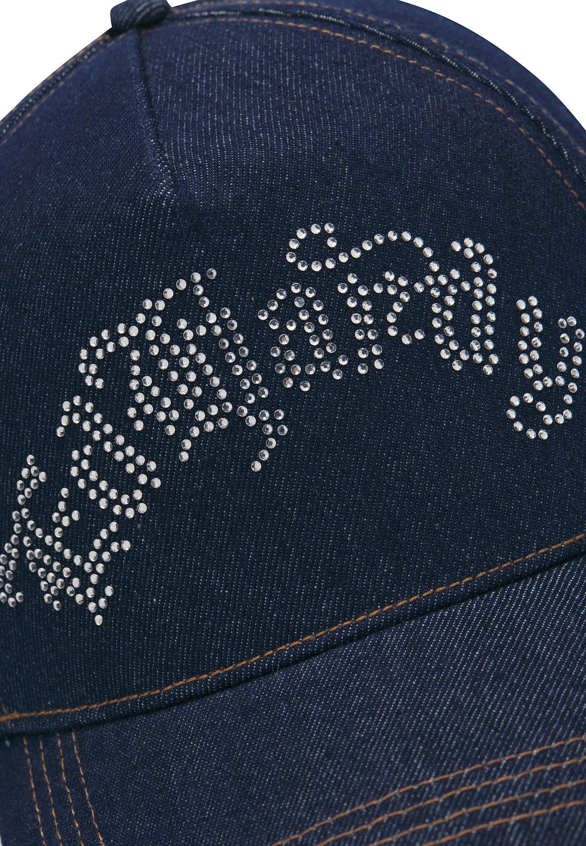 Ed Hardy Diamante Gothic 5 Panel Indigo Trucker Cap - OnSize