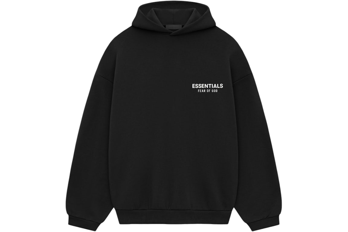 Fear of God Essentials Fleece Hoodie Black (FW24) - OnSize