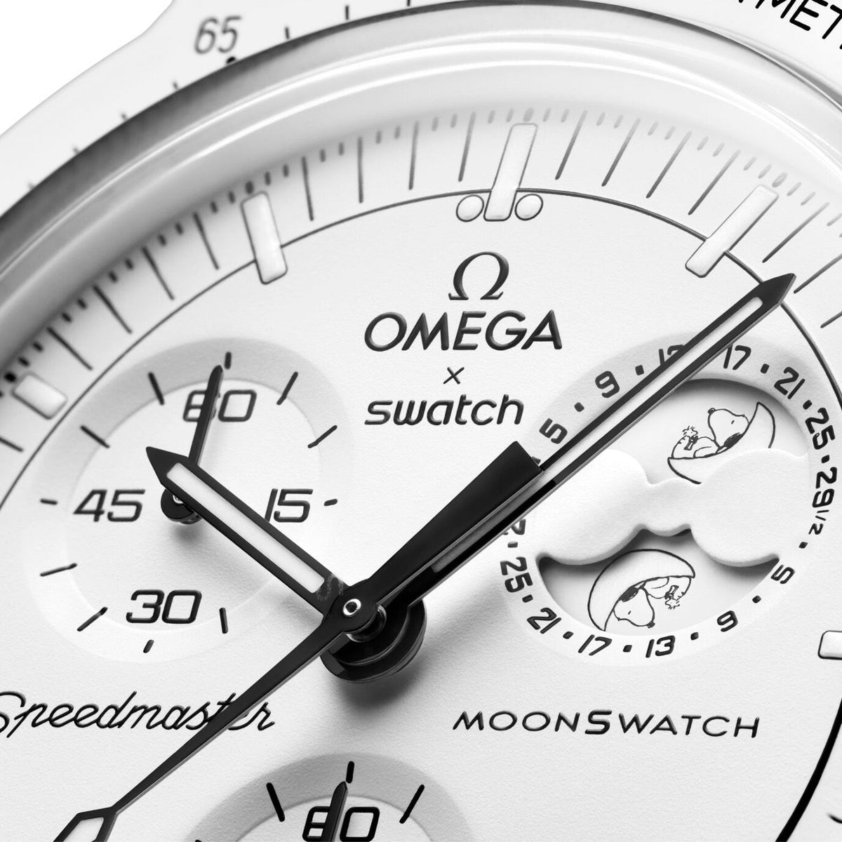 Swatch x Omega Bioceramic Moonswatch Mission To Moonphase Snoopy - OnSize